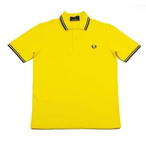 Fred Perry M12  Twin Tipped Men's Classic Polo Regular fit Yellow Streetwear M